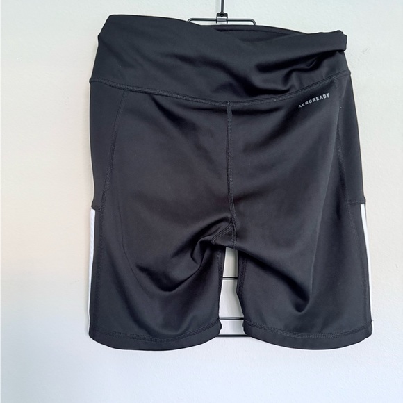 Adidas Black Athletic Shorts with High-Rise Waistband - Picture 2 of 6